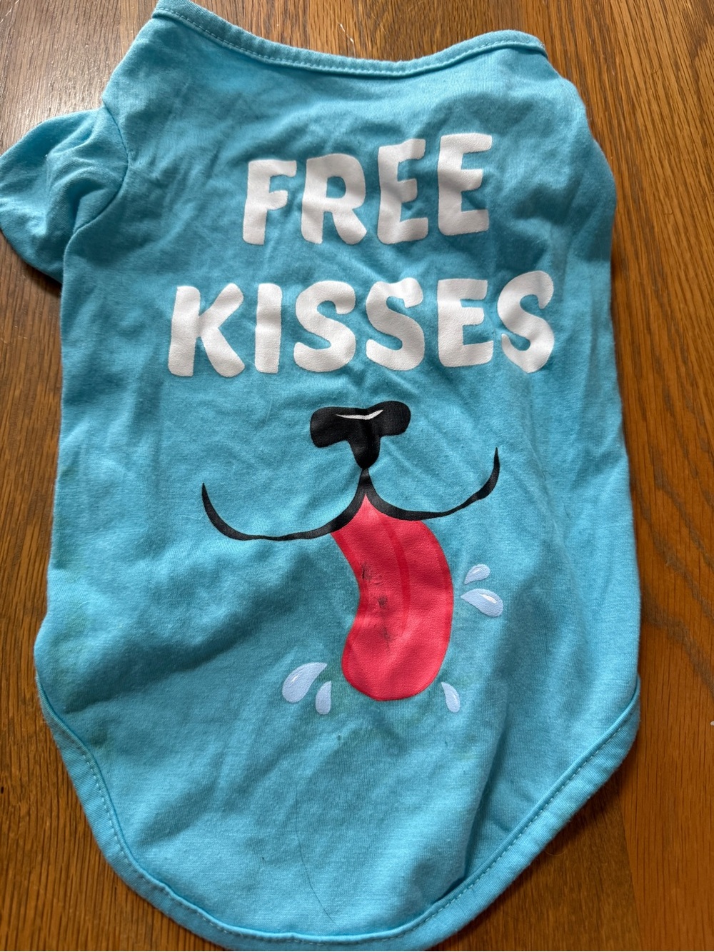 Mason Turquoise "Free Kisses" Dog Tee